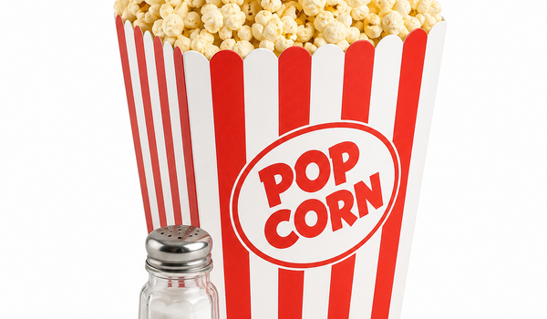 Popcorn slaný, bezedný kelímek 4-8